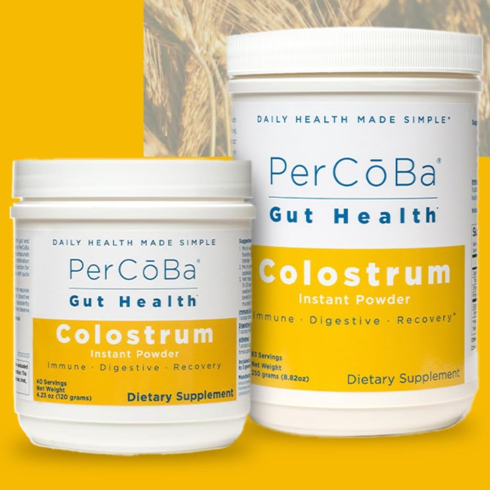 PERCOBA Gut Health Colostrum Instant Powder – 250g | First-Milking Bovine Colostrum for Digestion, Immunity & Recovery