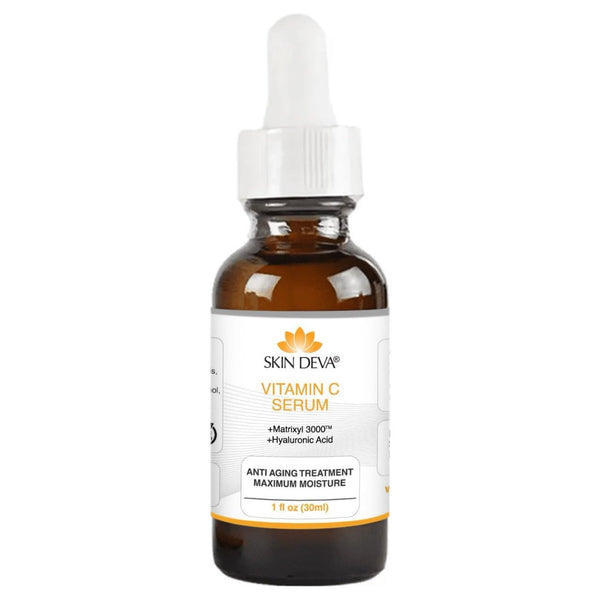 SKIN DEVA Vitamin C Serum + Matrixyl 3000™ + Hyaluronic Acid – 30ml | Brightening, Anti-Wrinkle & Hydrating