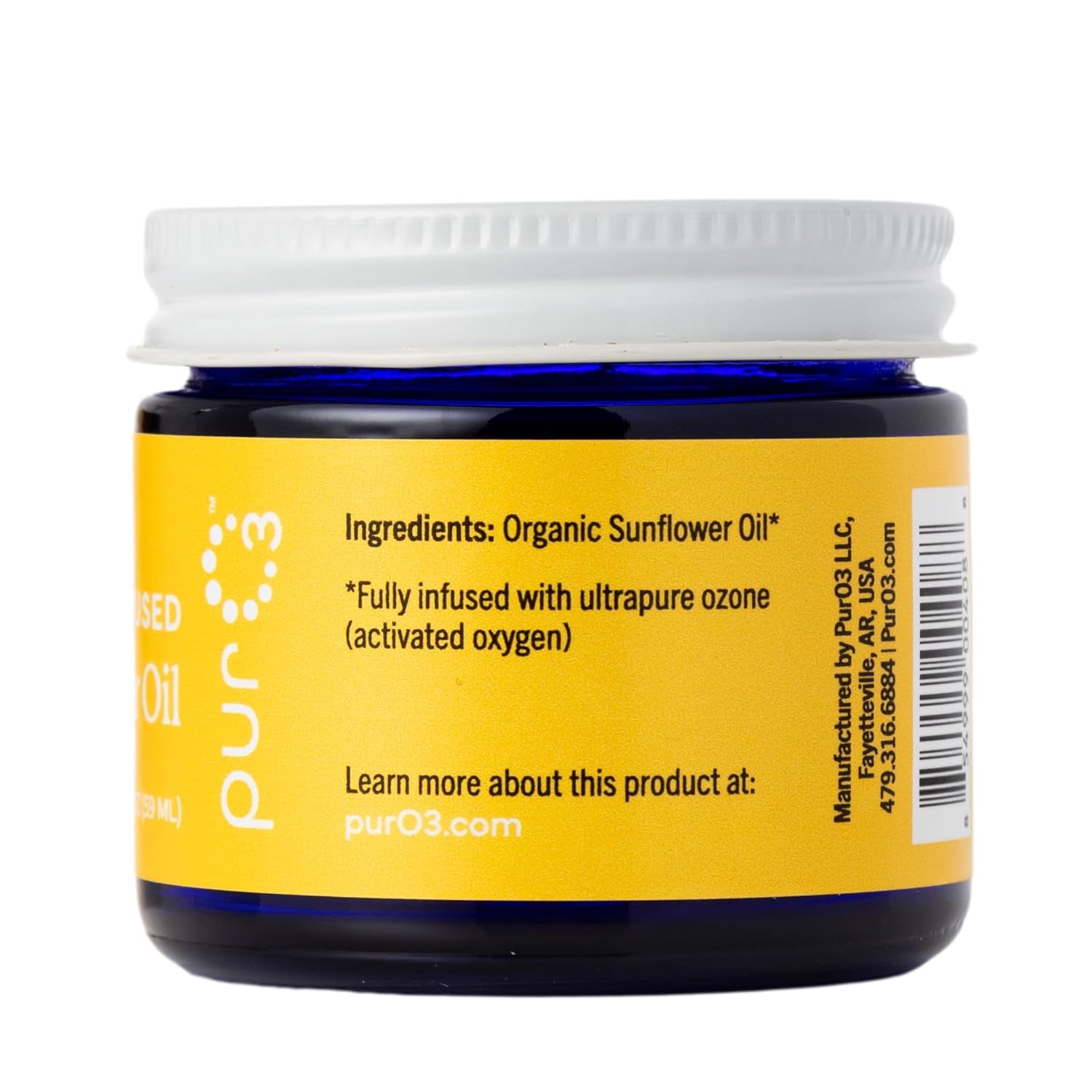 PurO3 Ozone-Infused Sunflower Oil – 59ml | Ultra-Pure, Fully Ozonated Skincare