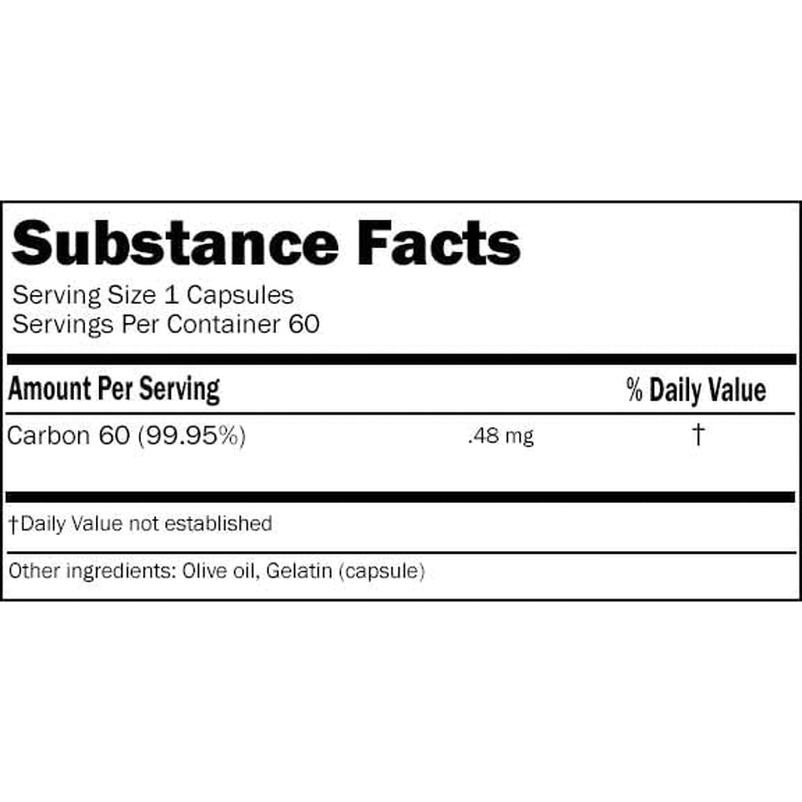 HealthSpan Plus Labs Carbon 60 In Organic Extra Virgin Olive Oil Capsules - 60 Capsules