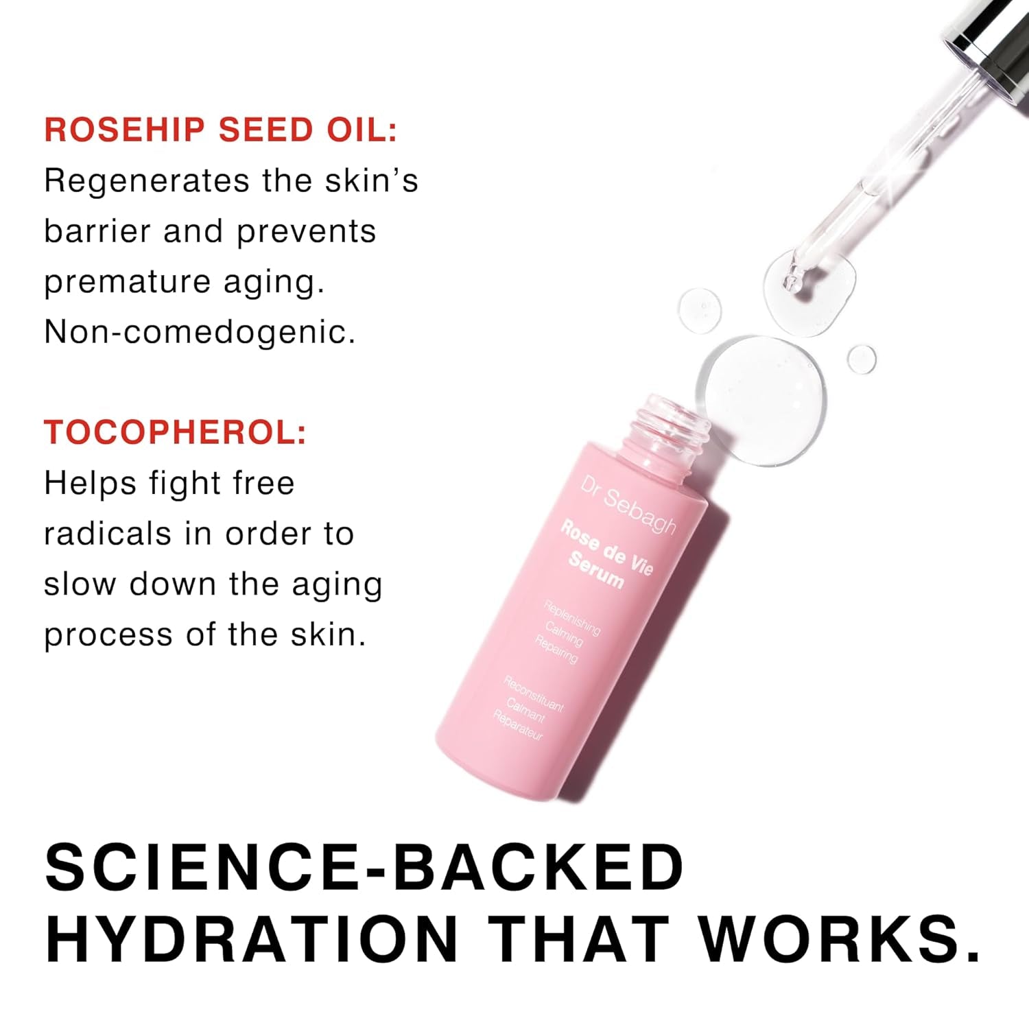 Dr Sebagh Rose De Vie Serum – 30ml | Nourishing, Soothing & Regenerating Facial Oil-Serum for Sensitive Skin