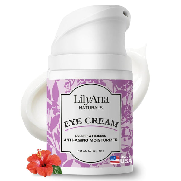 LilyAna Naturals Eye Cream – 48g | Hydrating Anti-Aging Treatment for Dark Circles, Puffiness & Fine Lines