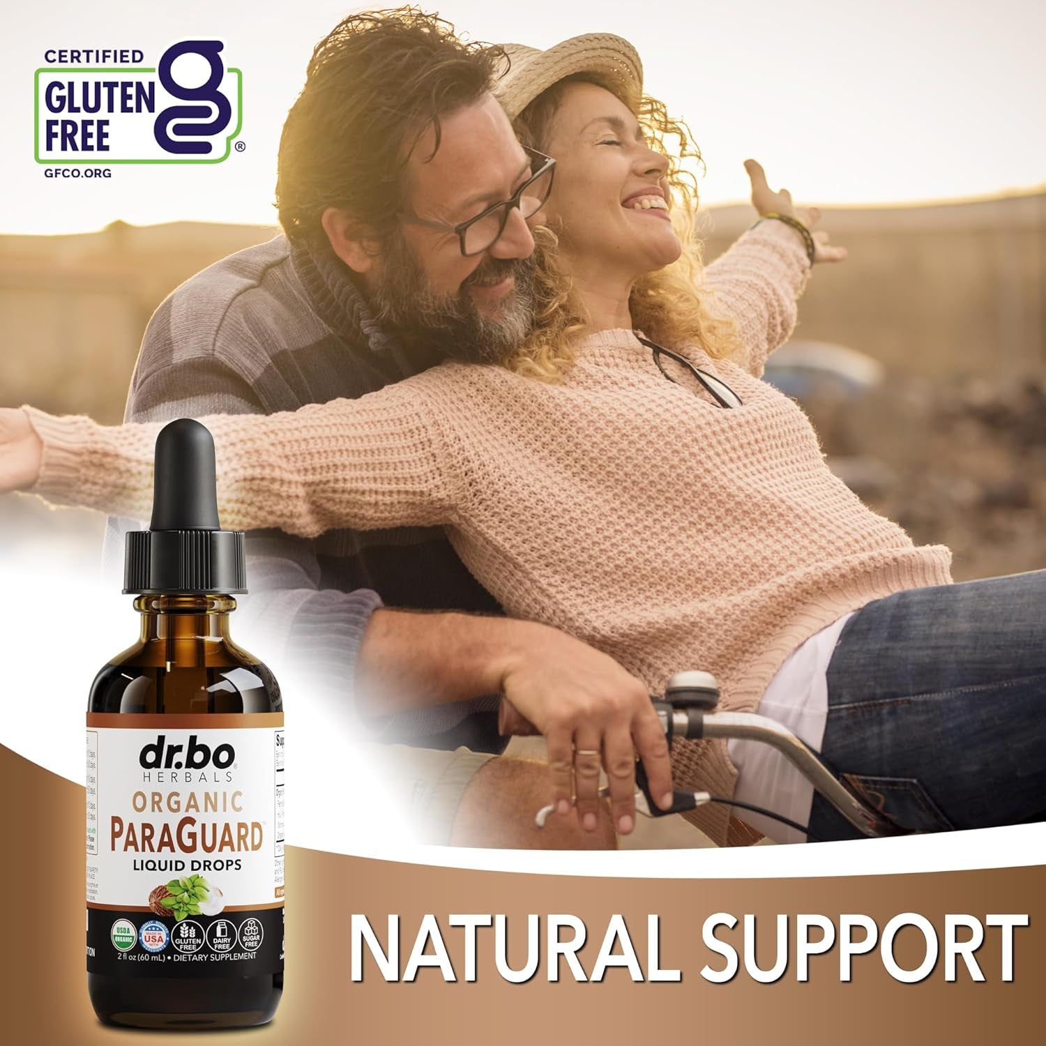 DR. BO Organic ParaGuard Liquid Drops – 60ml | Extra-Strength Herbal Gut Cleanse & Digestive Detox  Cleanse Naturally. Support Gut Harmony.