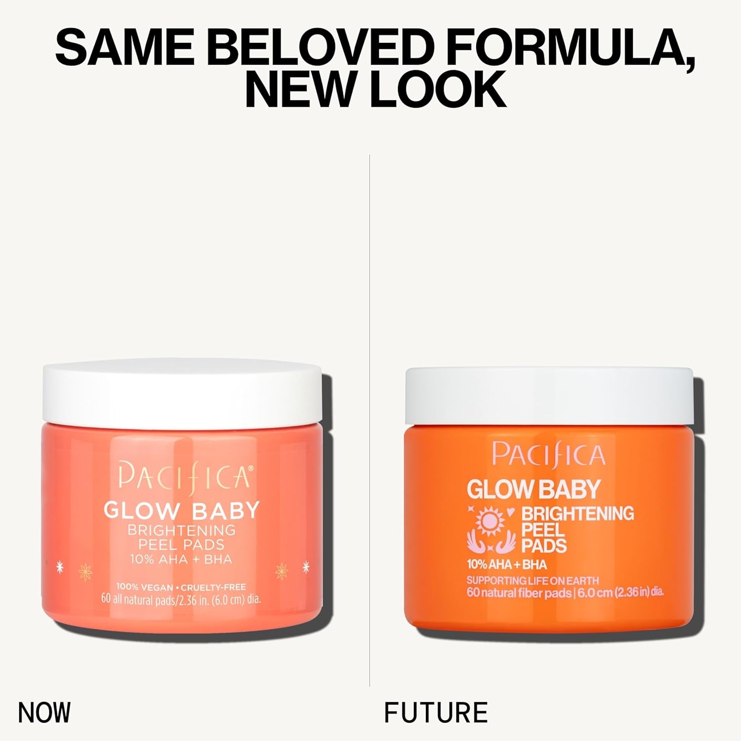 Pacifica Glow Baby Brightening Peel Pads 10% AHA + BHA - 60 Pads