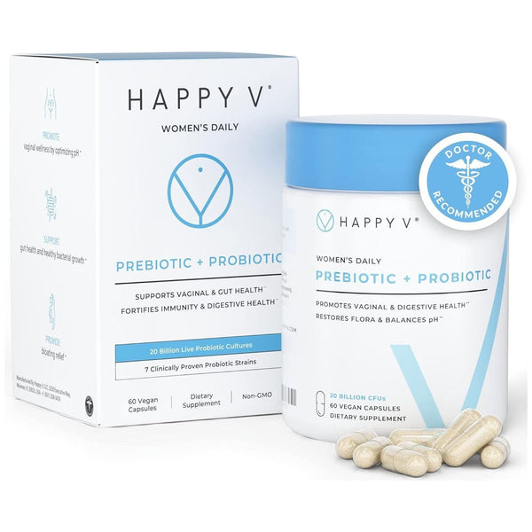Dr. Formulated Vaginal Probiotics for Women, Clinically Proven Womens Probiotic for Vaginal Health & Ph Balance Complex, Natural BV Treatment & Yeast Infection Prebiotics, 60 Vegan Capsules