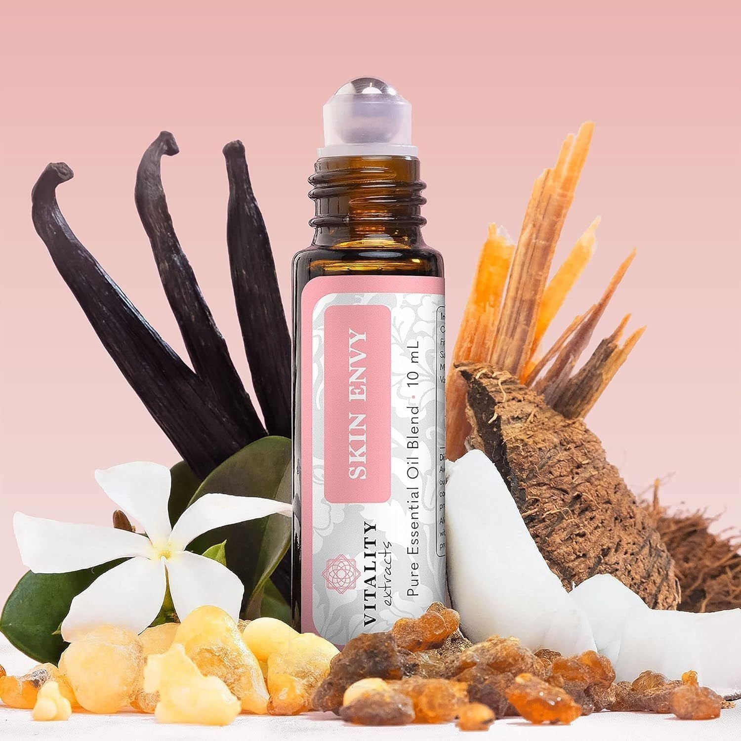 Skin Envy - Face Moisturizer Serum, Coconut Oil, Collagen, Vitamin E, Vegan, Frankincense Essential Care, Sandalwood Soothing, Clarifying, Skin Health