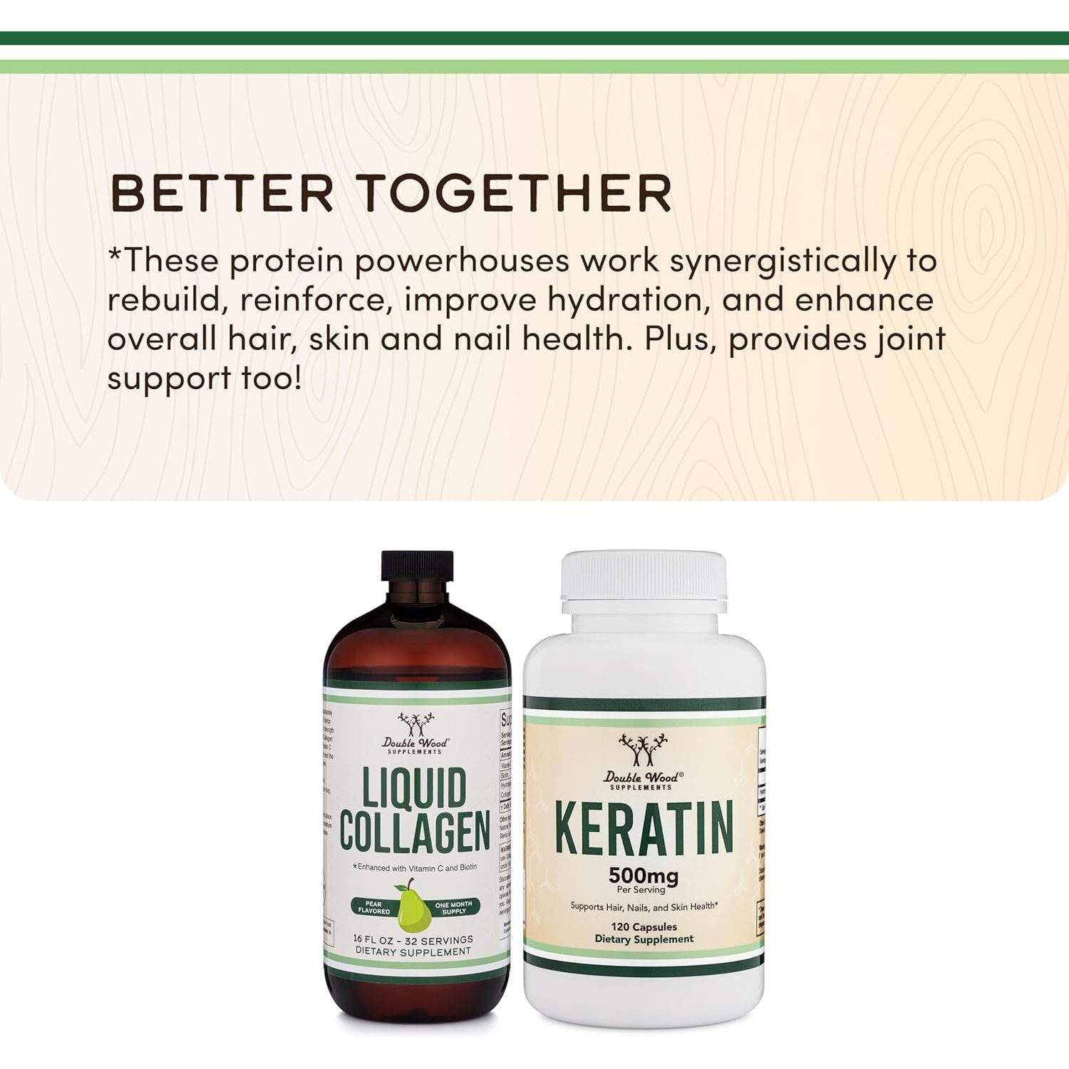 Double Wood Supplements Liquid Collagen - 473ml, 32 Servings