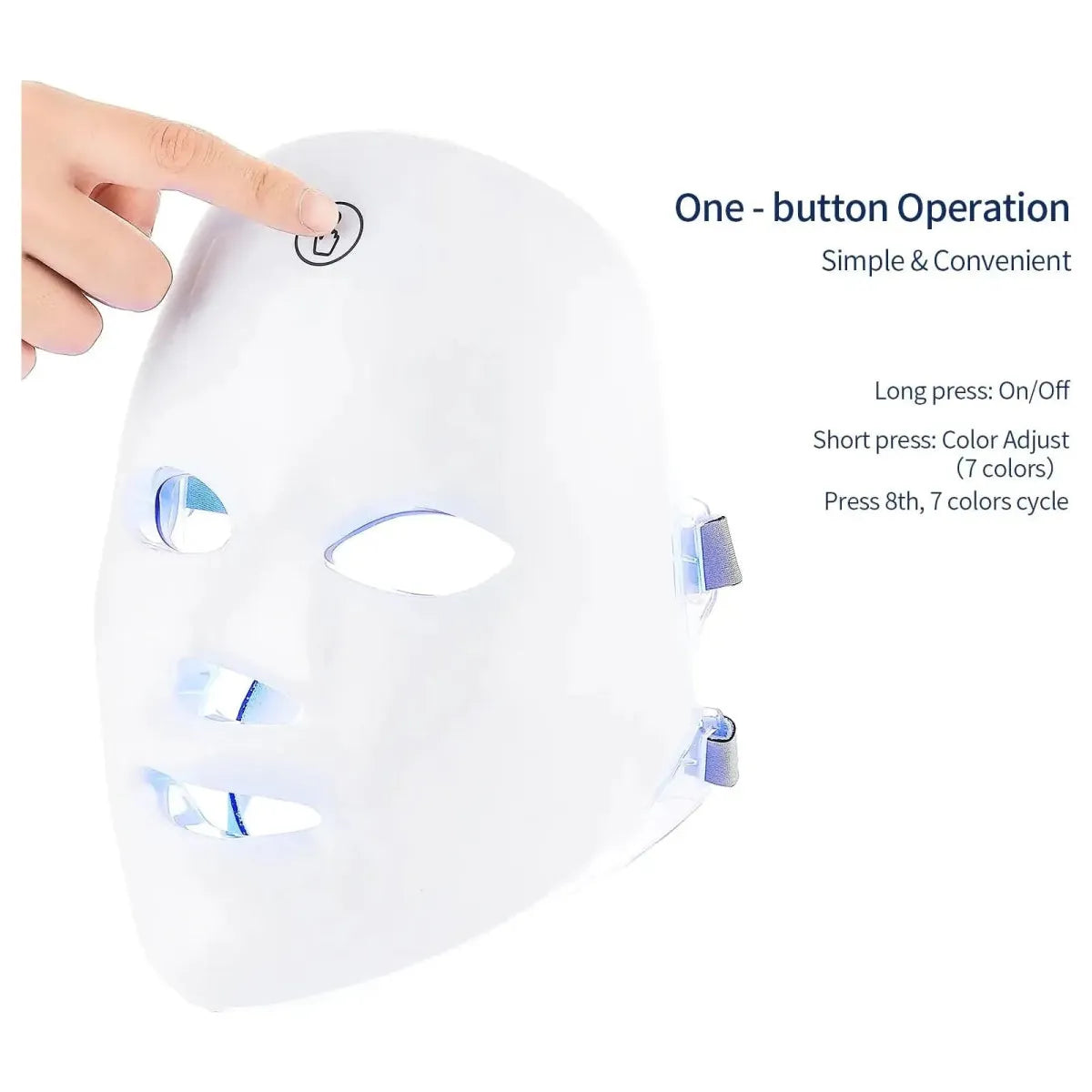 7 Colors Cycle Beauty Mask – LED Light Therapy for Glowing Skin - Glam Global UK