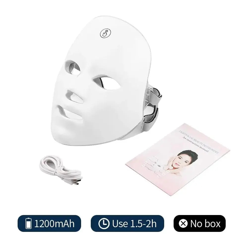 7 Colors Cycle Beauty Mask – LED Light Therapy for Glowing Skin - Glam Global UK