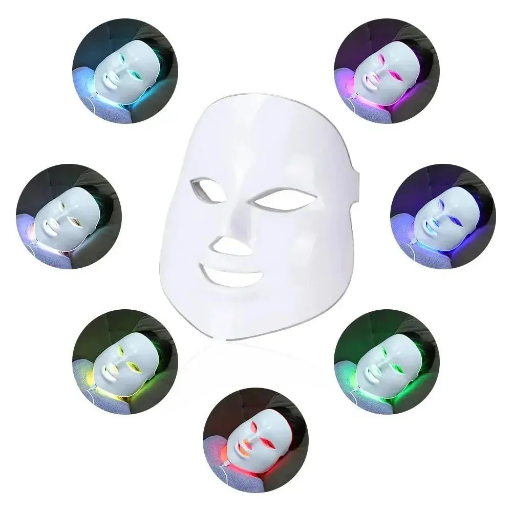 7 Colors LED Facial Mask – Advanced Light Therapy - Glam Global UK