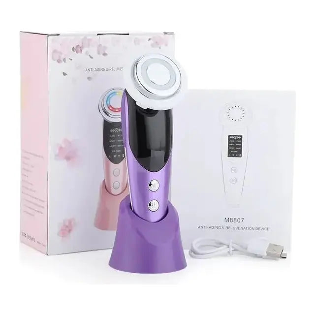 7 - in - 1 Facial Massager – Advanced Anti - Aging Therapy & Skin Rejuvenation - Glam Global UK