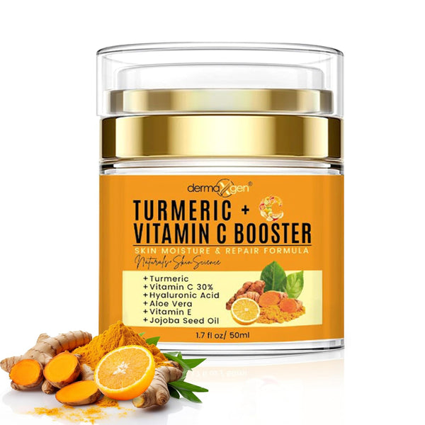 DERMAXGEN Turmeric + Vitamin C Booster – 50ml | Brightening, Hydrating & Anti-Aging Cream