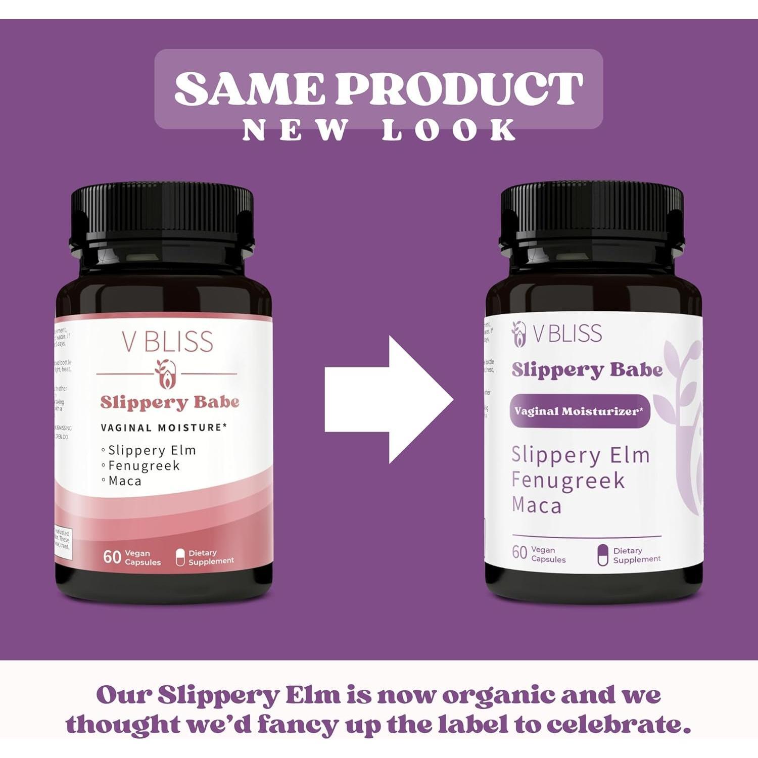 V Bliss Slippery Babe Vaginal Moisture – 60 Capsules | Fast-Acting Natural Hydration Support