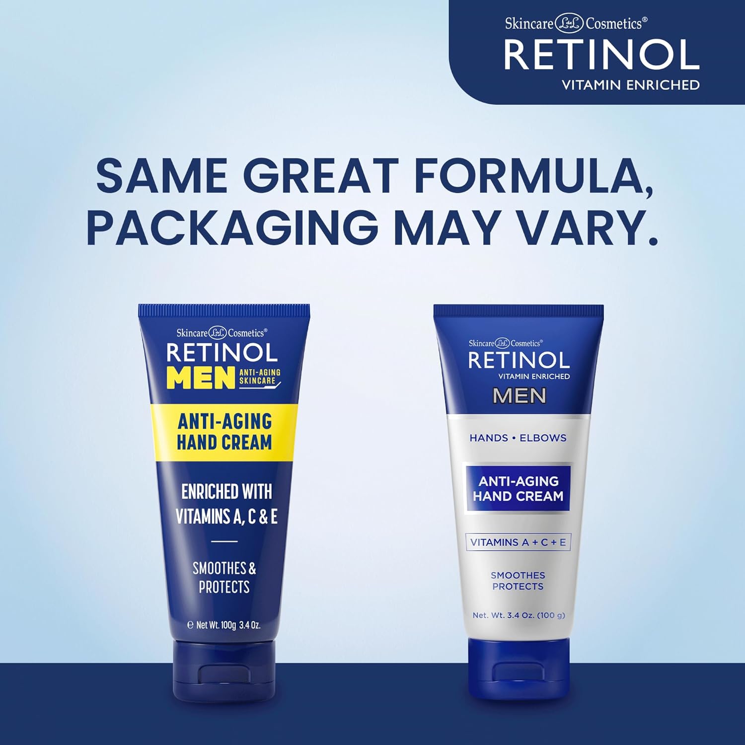 Skincare Cosmetics Retinol Men Anti-Aging Hand Cream – 100ml | Targets Fine Lines, Dryness & Uneven Skin Tone