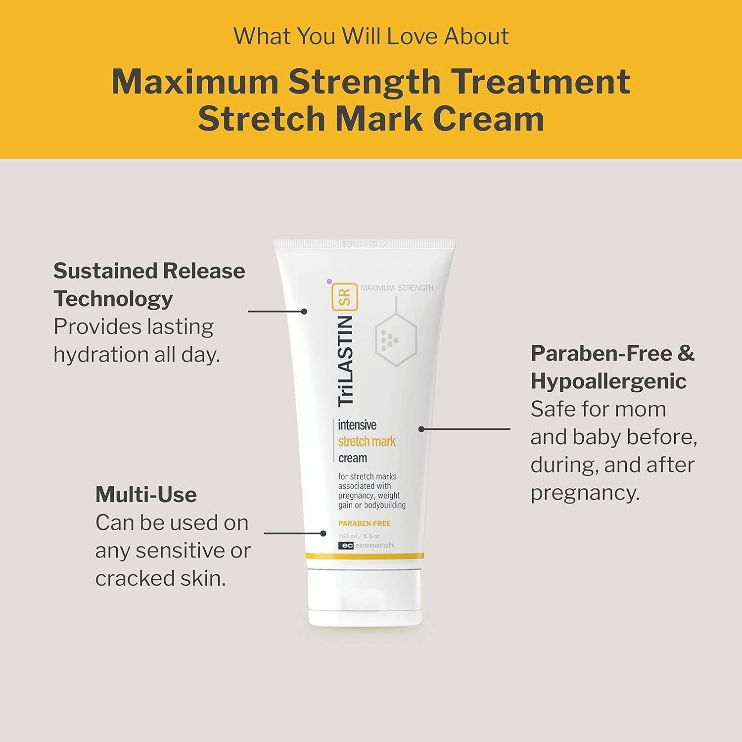 TriLASTIN-SR Intensive Stretch Mark Cream (162ml) Bundle with Hydro-Thermal Accelerator (88ml)