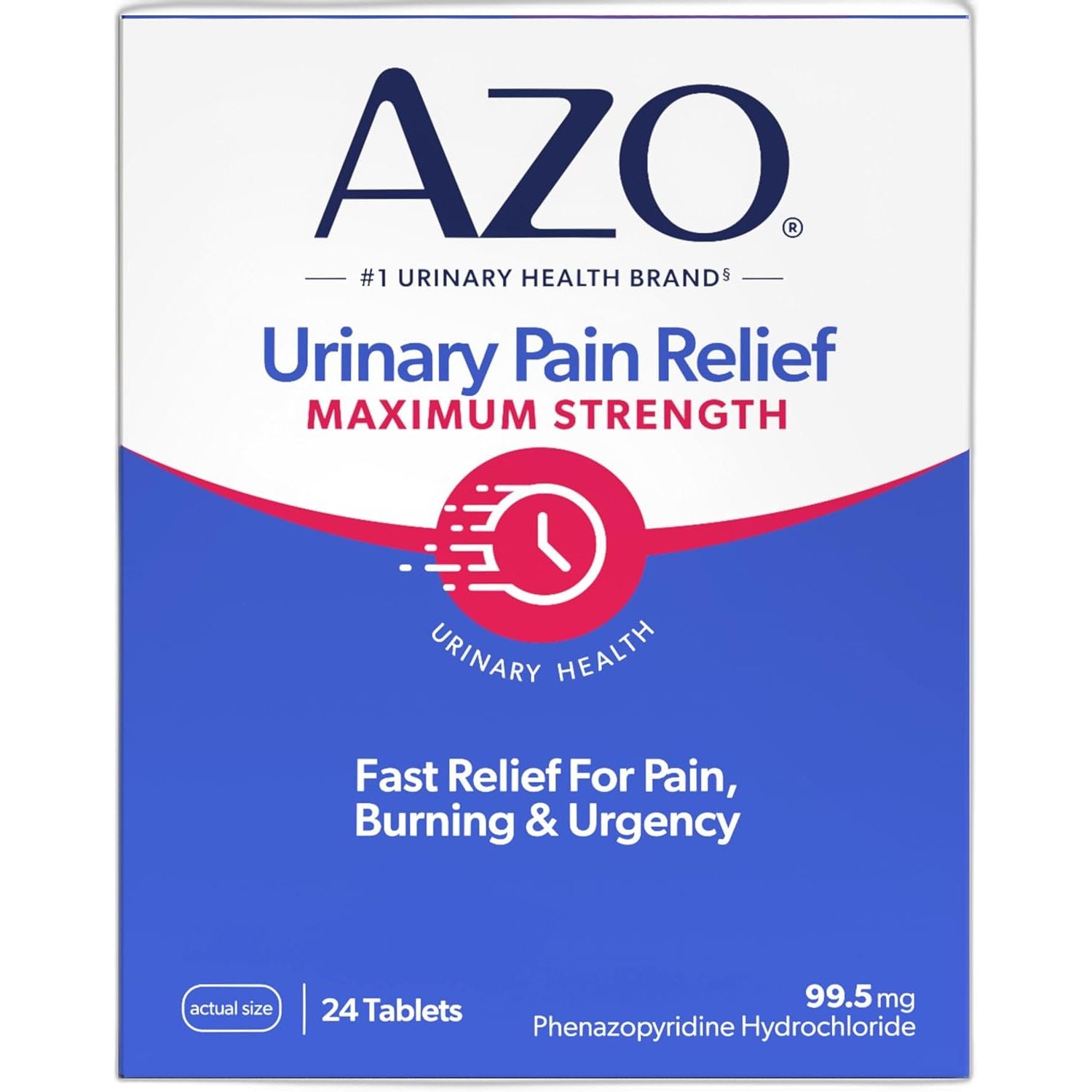 AZO Urinary Pain Relief – 24 Tablets (Pack of 2) | Fast, Targeted Relief for UTI Discomfort