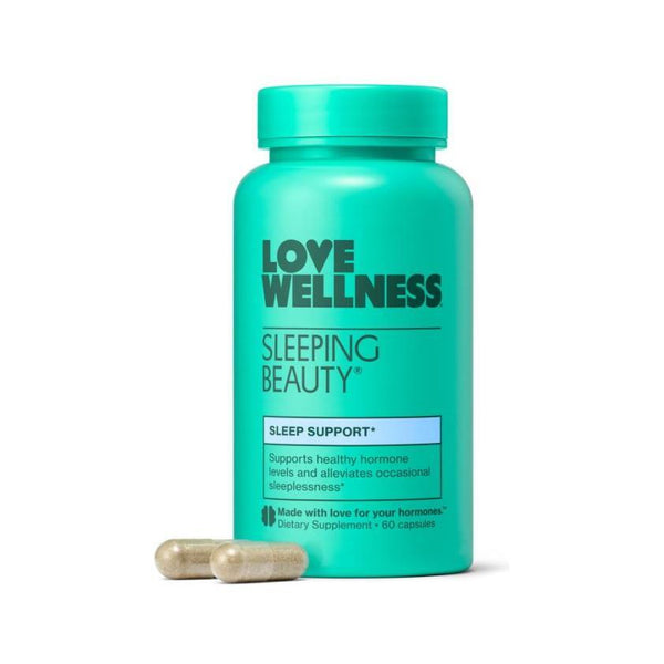 Love Wellness Sleeping Beauty – 60 Capsules | Natural Sleep Aid with Melatonin, Magnesium & Valerian Root