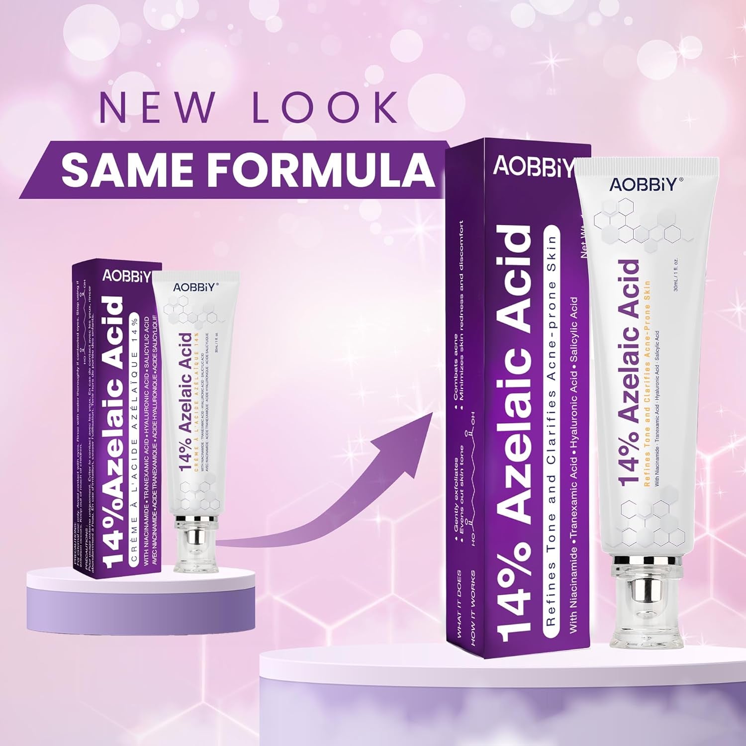 AOBBIY 14% Azelaic Acid Serum – 30ml | Advanced Acne & Redness Relief for Clear, Even Skin
