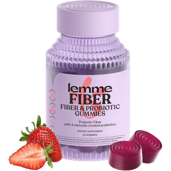 Lemme Fiber Gummies | Fiber & Probiotic Gummies for Gut Health - 60 Gummies