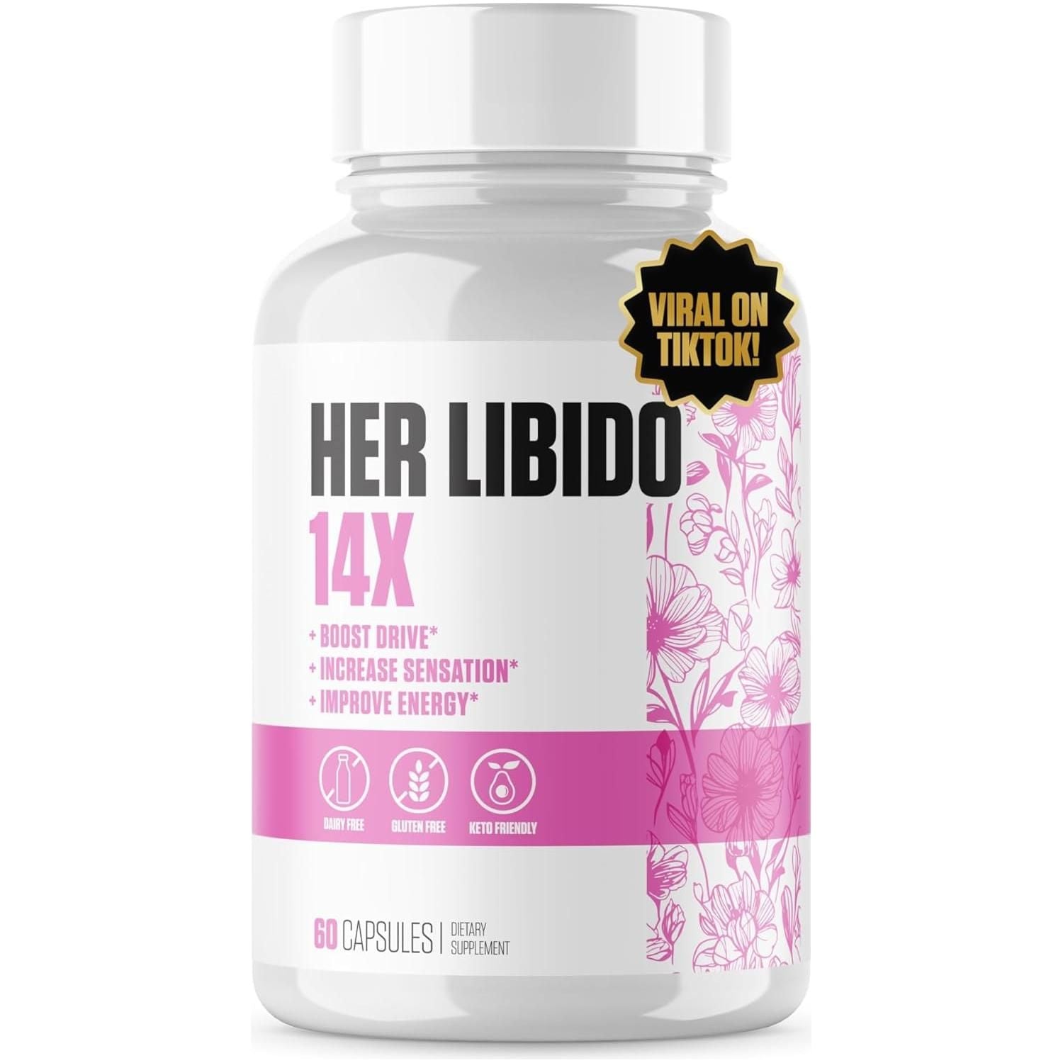 Her Libido 14X Extra Strength | #1 Rated Female Enhancement & Energy Booster - 60 Capsules