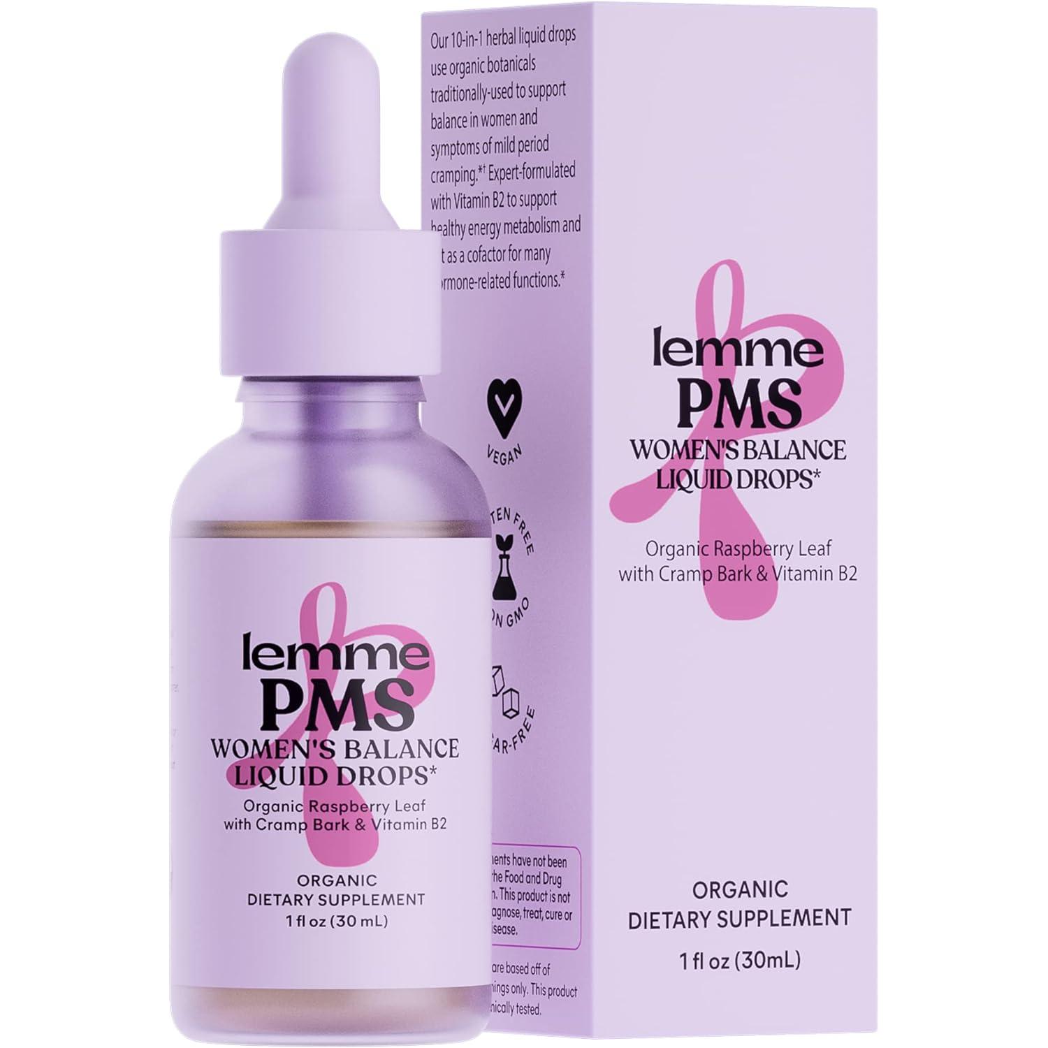 Lemme PMS Women's Balance  Liquid Drops, PMS & Mild Period Cramping Relief - 30ml