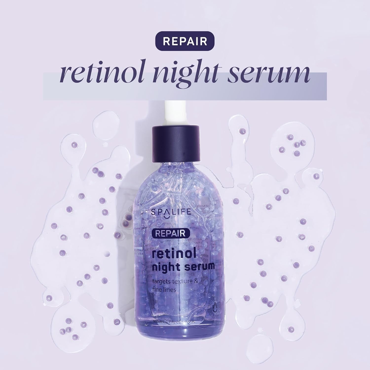 SpaLife REPAIR Retinol Night Serum – 100ml | Overnight Renewal & Anti-Aging Treatment