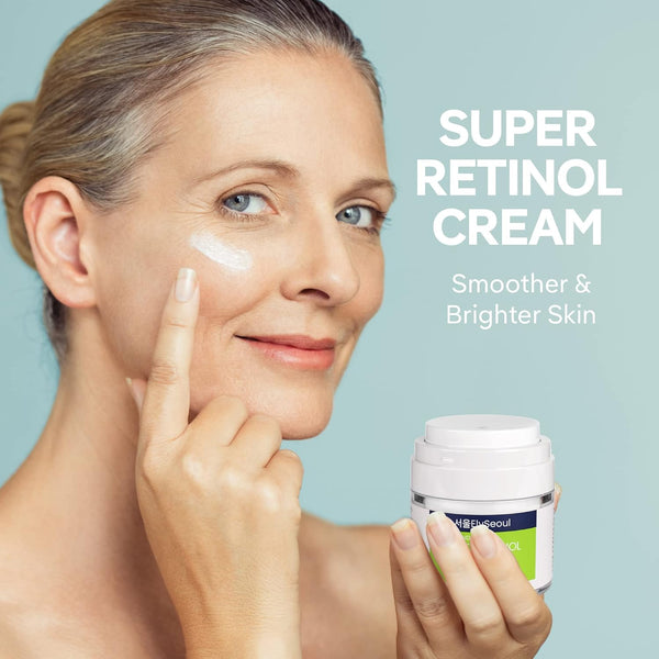 Retinol Cream for Face Korean Skincare: Anti-Aging Collagen Peptides & Hyaluronic Acid Face Cream for Women, 1.7 Oz.