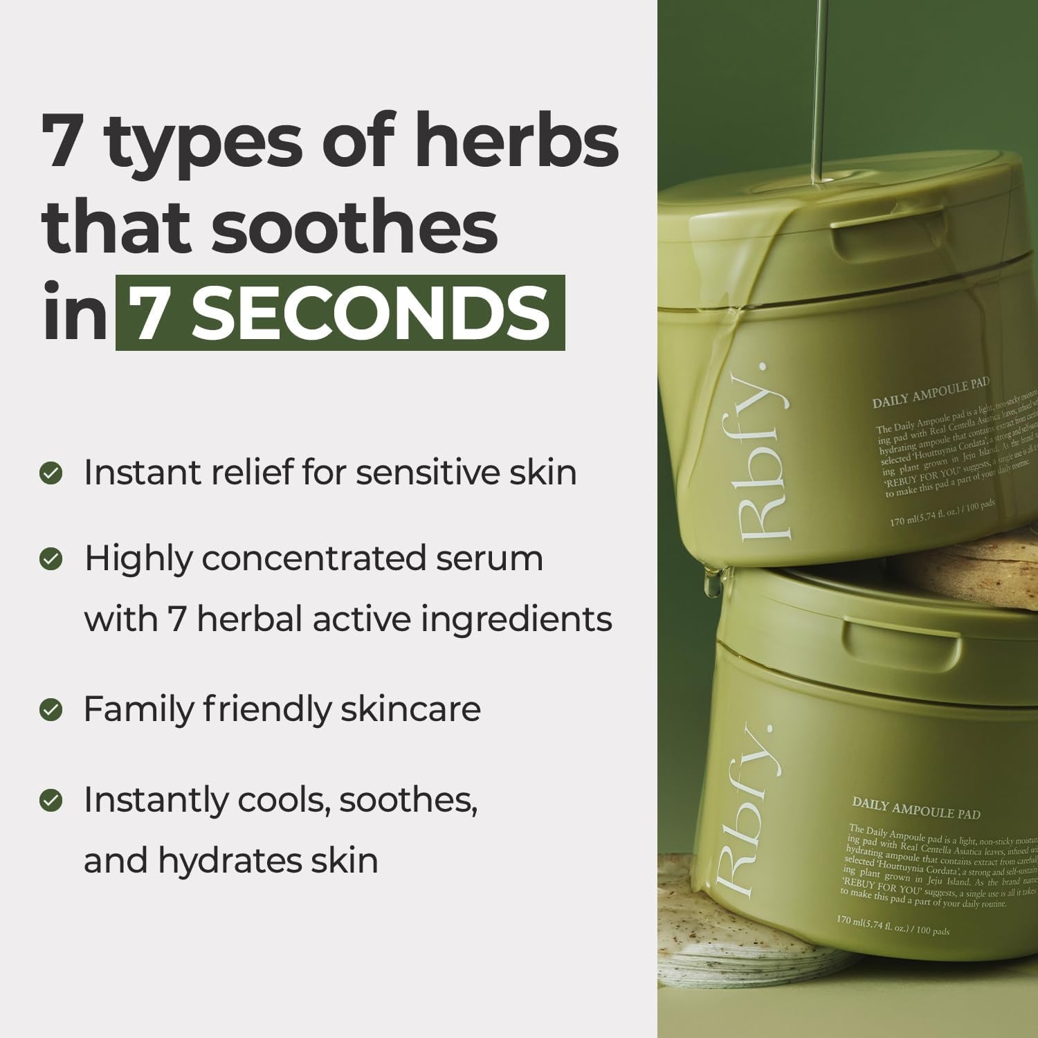 Rbfy. Daily Ampoule Pad – 170ml, 100 Pads