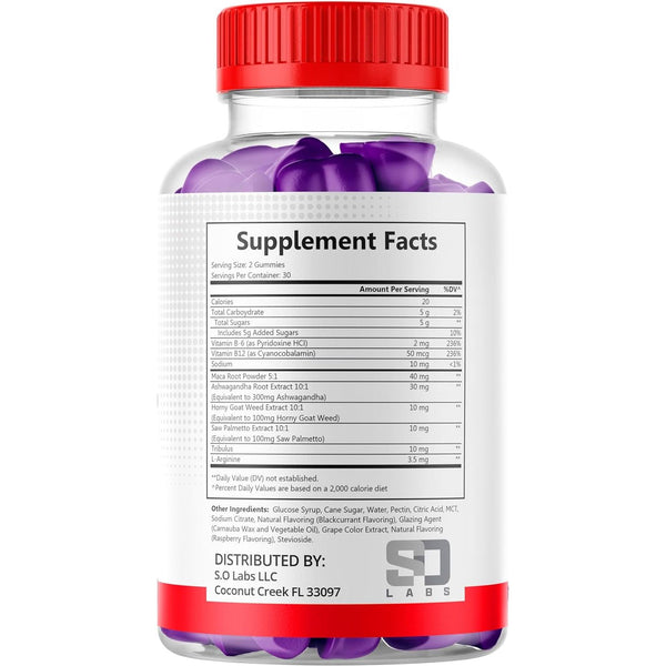 Syvor Vital Pump XL Testo Gummies – 60 Gummies | Natural Testosterone Support for Strength & Energy