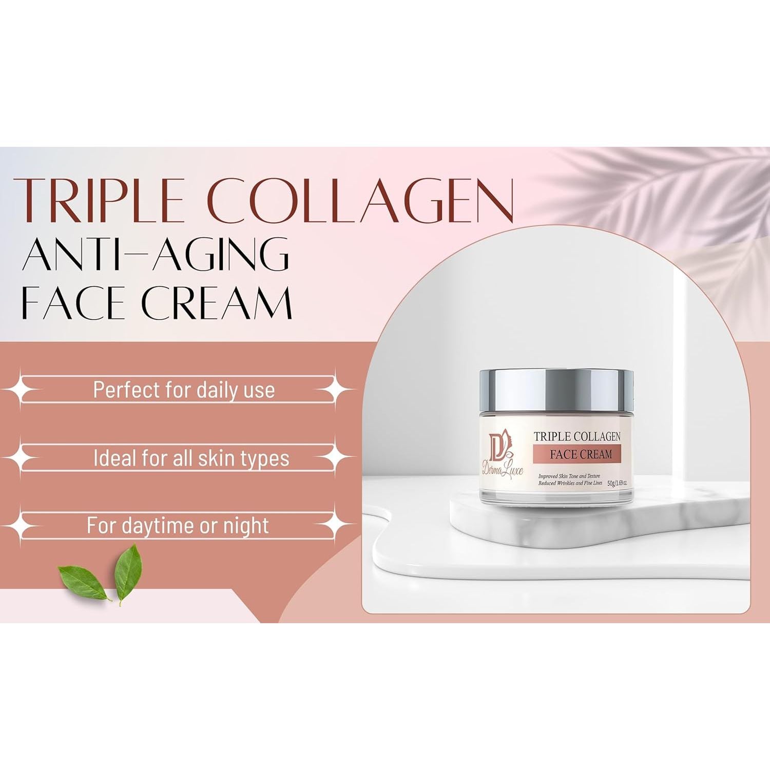 DermaLuxe Triple Collagen Face Cream - 50g