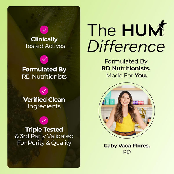 HUM Flatter Me Fiber – 120g | Advanced Fiber & Enzyme Blend for Bloating Relief, Satiety & Healthy Weight Management