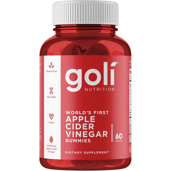 Goli Apple Cider Vinegar Gummies – 60 Gummies | Digestive Health & Energy Support with Vitamin B12