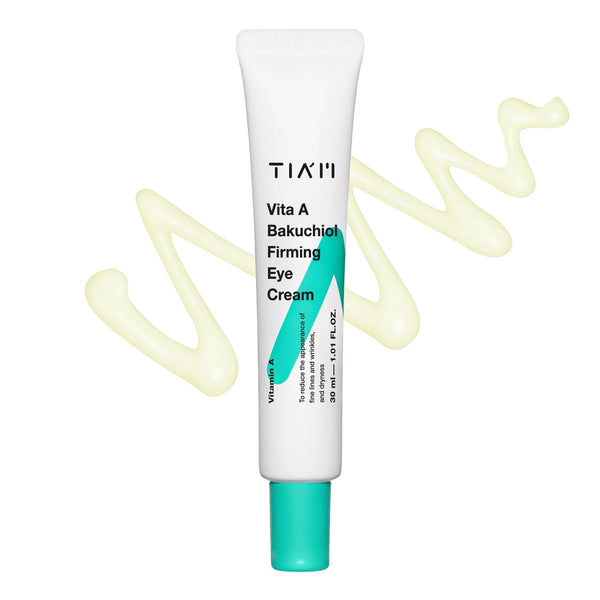 TIA'M Vita A Bakuchiol Firming Eye Cream – 30ml | Anti-Aging, Puffiness & Dark Circles