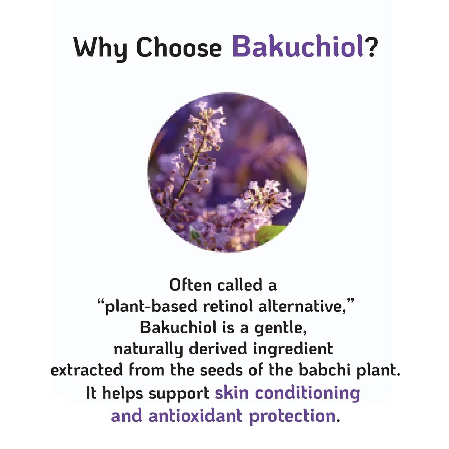 Korean Bakuchiol Concentrate Mix 2 Drops in Any Step of Your Skin Care Routine Retinol Alternative Non GMO Vegan Certificate Safe Natural Botanical Antioxidant Cold Pressed 10000Ppm 30Ml