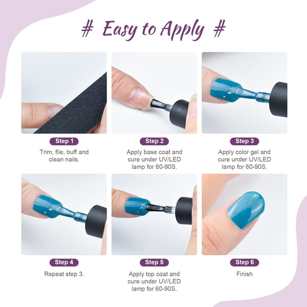 Gel Nail Polish Kit 60 PCS with U V Light Soak off Base Top Coat 55 Shine Colors Gel Nail Kit Bright and Dark Brown Wine Red Series Manicure Set for Women and Girls