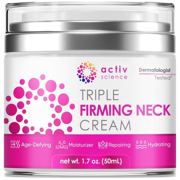 ACTIVSCIENCE Triple Firming Neck Cream – 50ml | Retinol, Collagen & Hyaluronic Acid