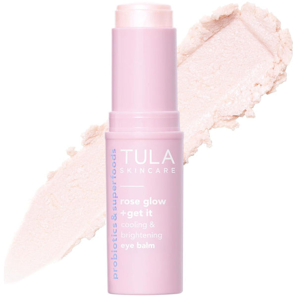 TULA SKINCARE Rose Glow + Get It Cooling & Brightening Eye Balm – 10g | Hydrating & Refreshing Under-Eye Care