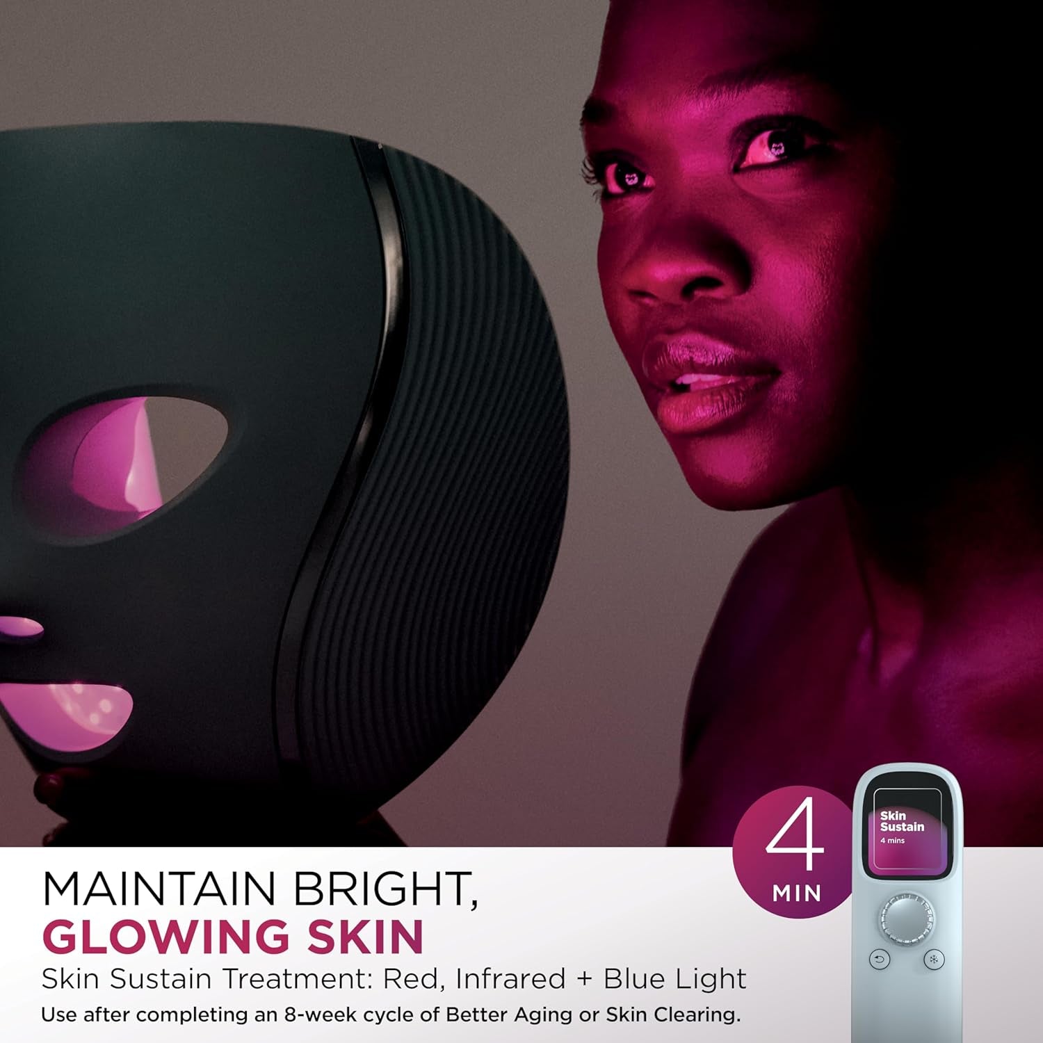 Shark Cryoglow LED Face Mask – Blue Frost | Anti-Aging, Acne-Clearing & Under-Eye Cooling Treatment