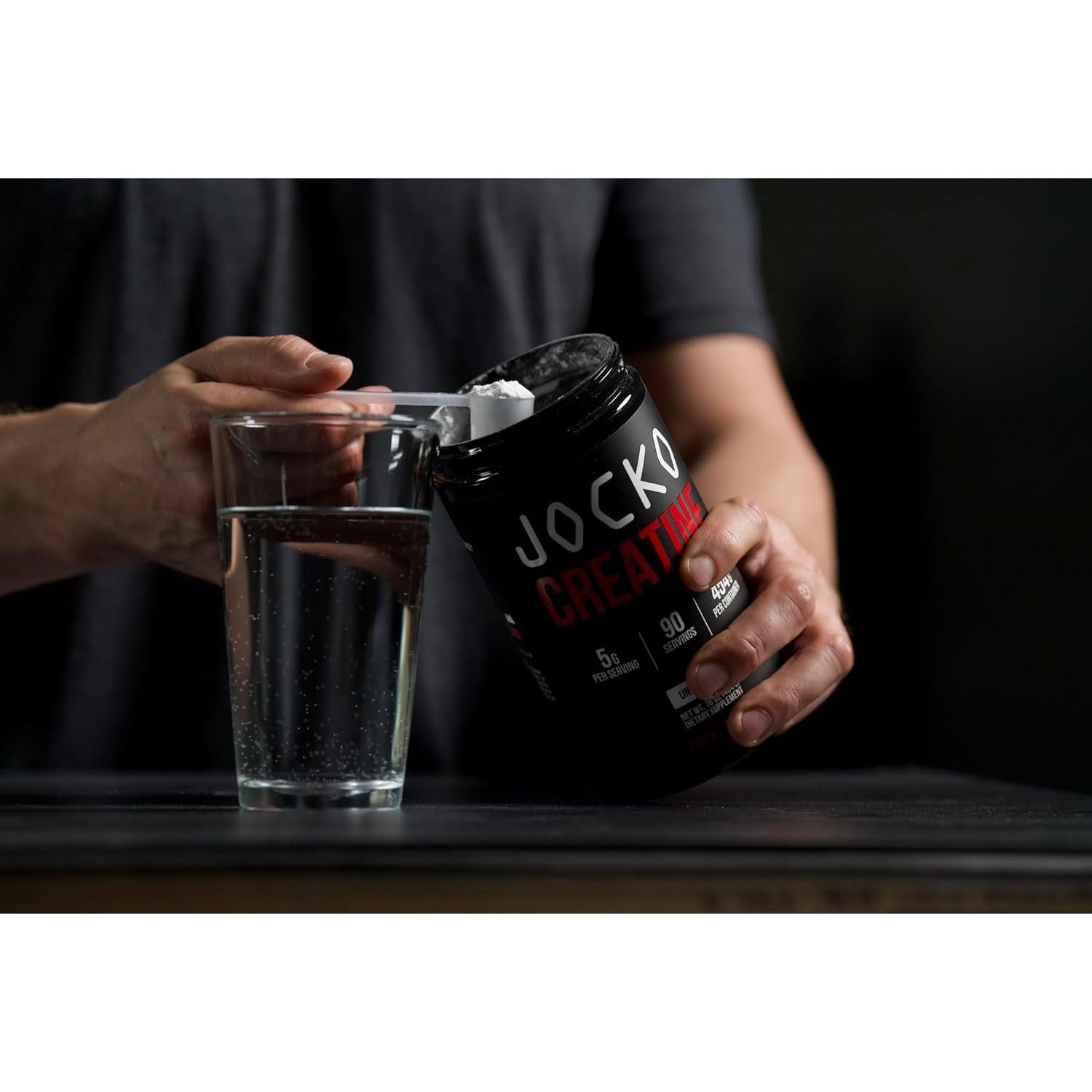 Jocko Fuel Creatine Monohydrate Dietary Supplement – Unflavored, Supports Muscle Health & Cognitive Function 16 Oz - 454g