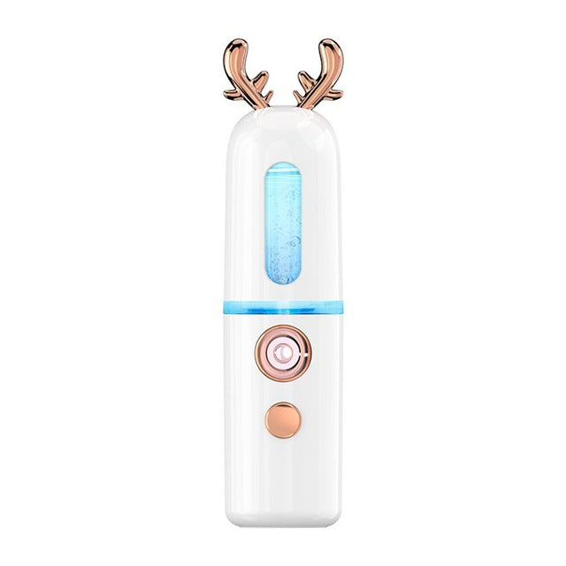 Nano Hydrating Facial Steamer – Negative Ion Portable Moisturising Spray (Cute Fawn & Bunny Design)