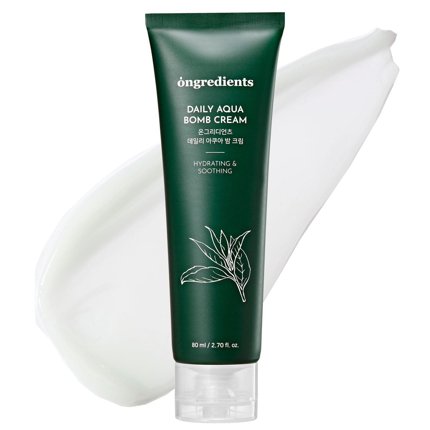 ONGREDIENTS Daily Aqua Bomb Cream – 80ml | Cooling Hydration & Green Tea Infusion