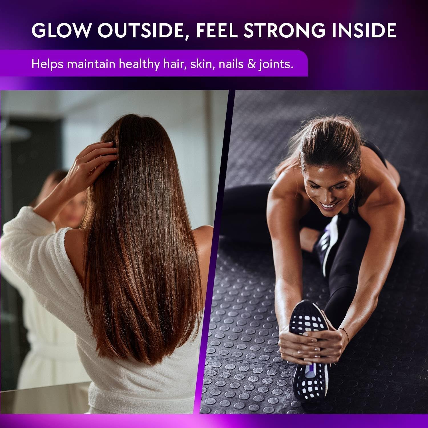 Biotin Gummies 10000Mcg for Hair Growth Support - Sugar Free Multi Collagen with Keratin, Silica & Hyaluronic Acid - Pectin Based, Soft Chew Hair Skin and Nails Vitamins - 120 Count