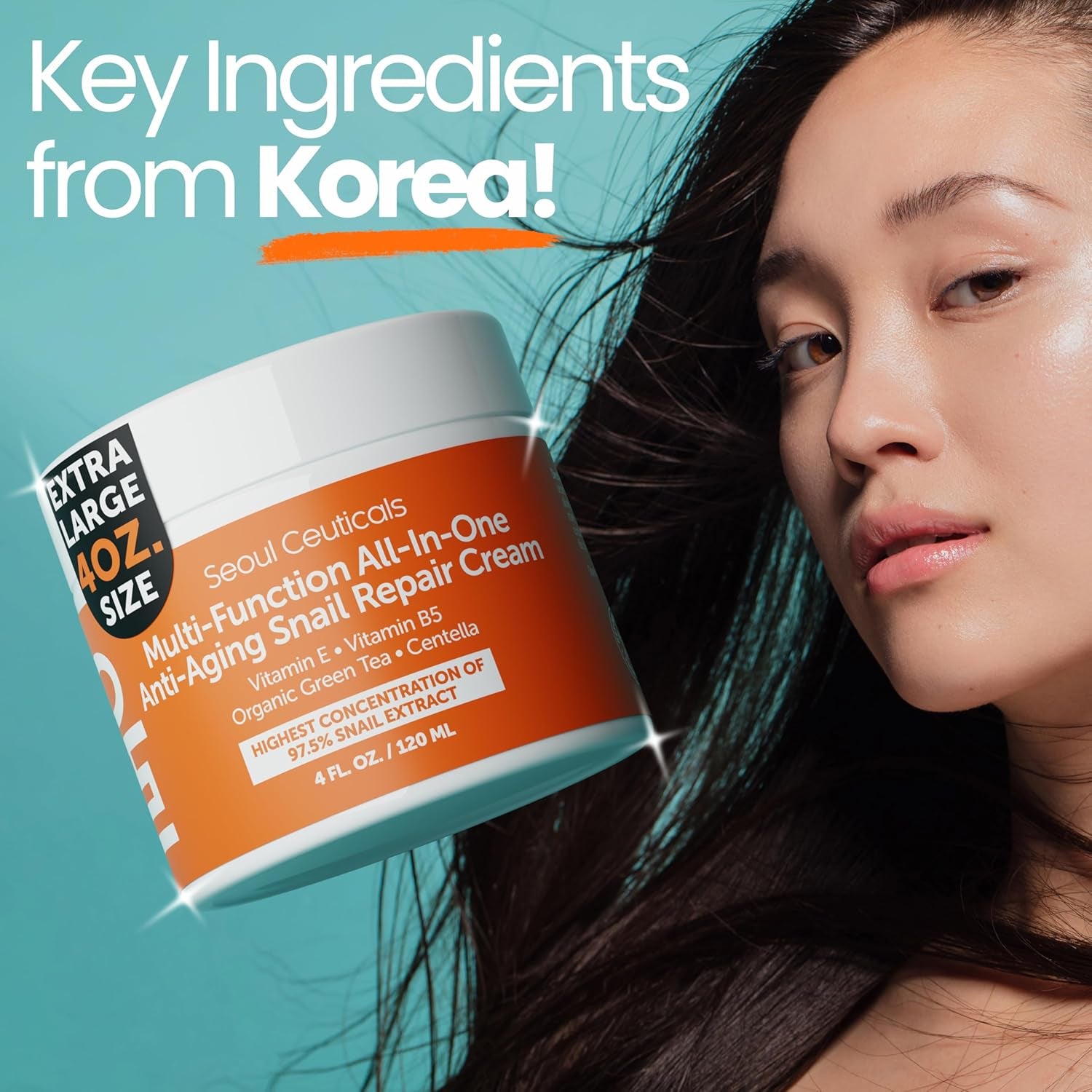 SeoulCeuticals Multi-Function All-In-One Anti-Aging Snail Repair Cream - 120ml (Large Size)