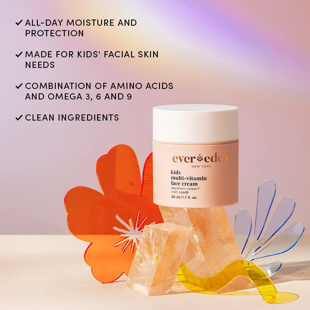 Evereden Kids Multi-Vitamin Face Cream (Melon Juice) – 50ml | Gentle Daily Hydration with Omegas & Vitamins