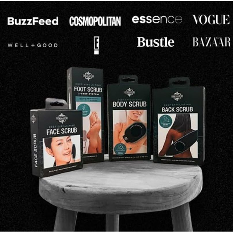 Dermasuri Deep Exfoliating Body Scrub - 2 Piece Mitt Set