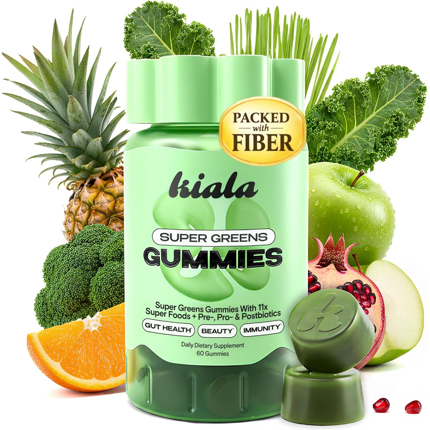 Kiala Nutrition Super Greens Gummies - 60 Gummies