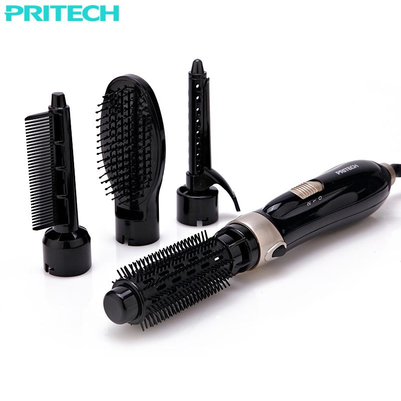 Pritech 4-in-1 Hair Styling Tool Set – Interchangeable Hot Air Brush, Curler, Diffuser & Comb for Professional Salon Results