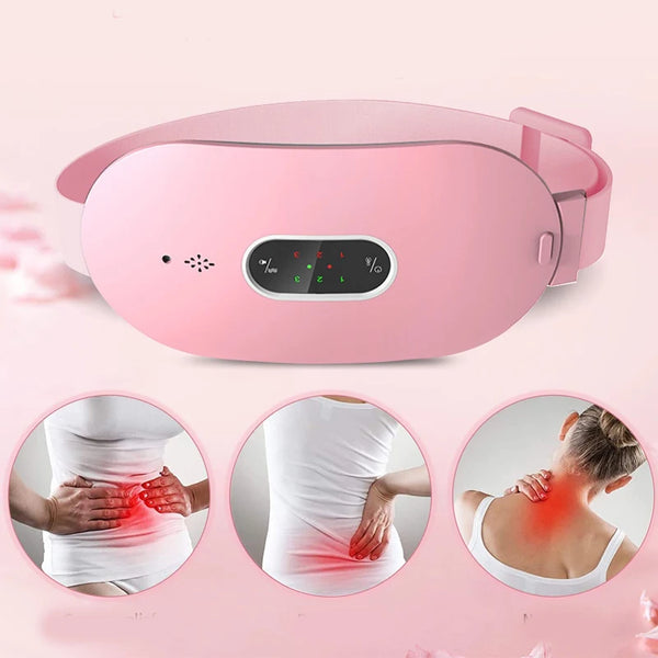 Women’s Menstrual Heating Pad – Electric Abdominal Massage Belt for Period Pain Relief | USB Rechargeable