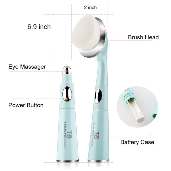 TOUCHBeauty 2-in-1 Sonic Facial Cleanser & Eye Massager (TB-1581)