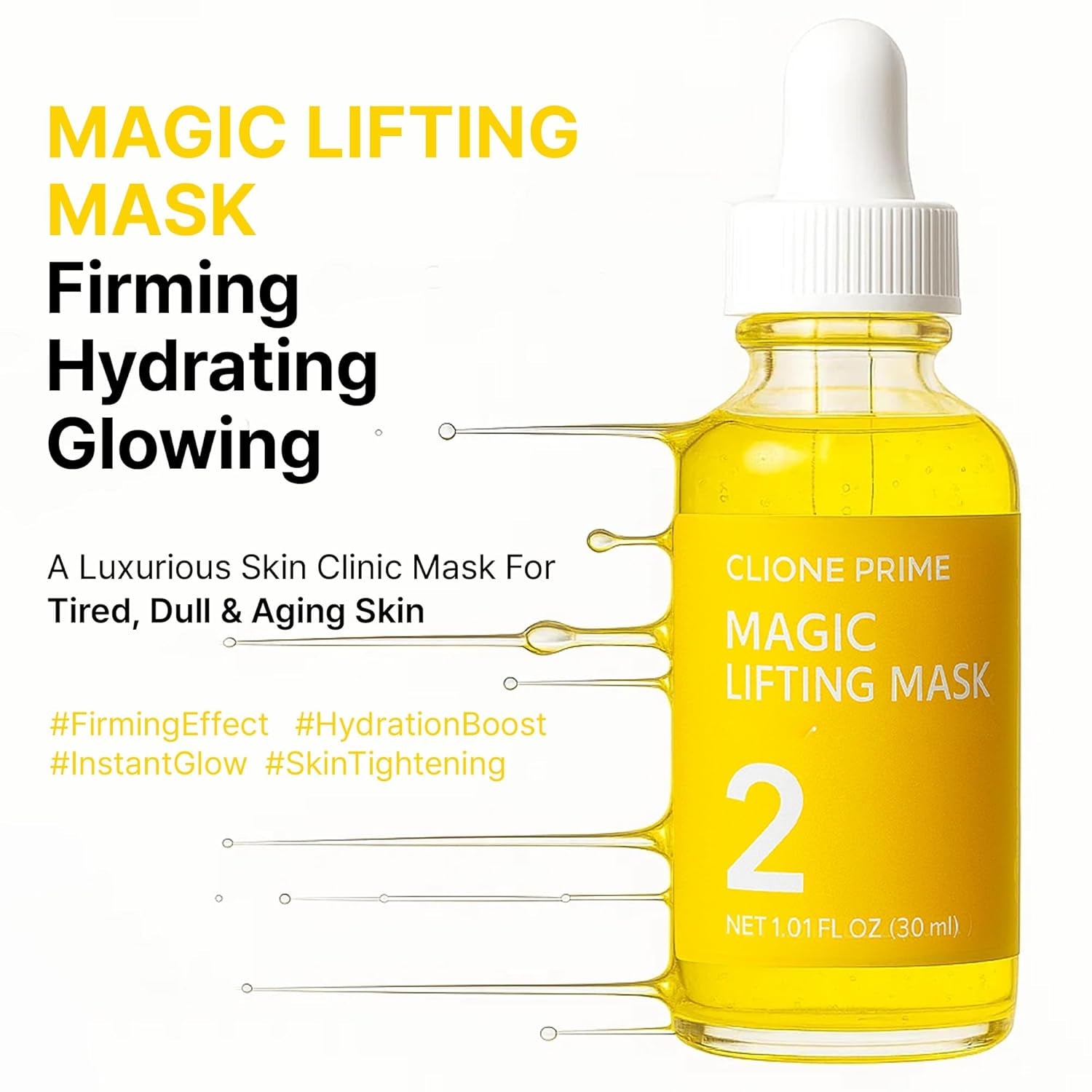 CLIONE PRIME Korean Skin Care Set for Women – 4-Step Night Routine | Lifting, Firming & Anti-Aging